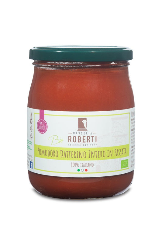 Pomodori datterini interi in passata Bio